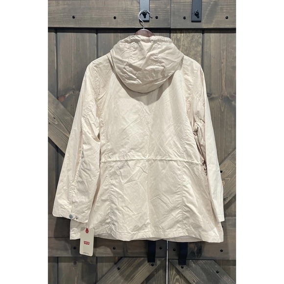 Levi's Women's 2XL Four Pocket Hooded Military Jacket Peach‎ Puree Pink NWT - Picture 8 of 16